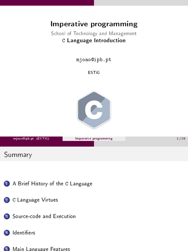 Introduction to C Language Basics | PDF | C++ | C (Programming Language)