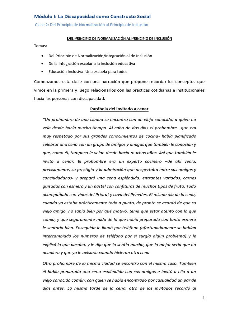 Taller Inclusión | PDF | Inclusión (Educación) | Invalidez