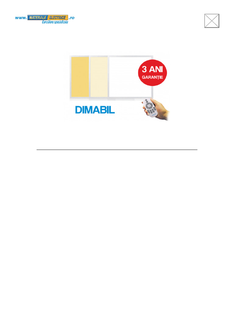SPN PANOU LED DIMABIL 595X595X10MM, 2-36W, 3000/4000/6000K: Image Not ...