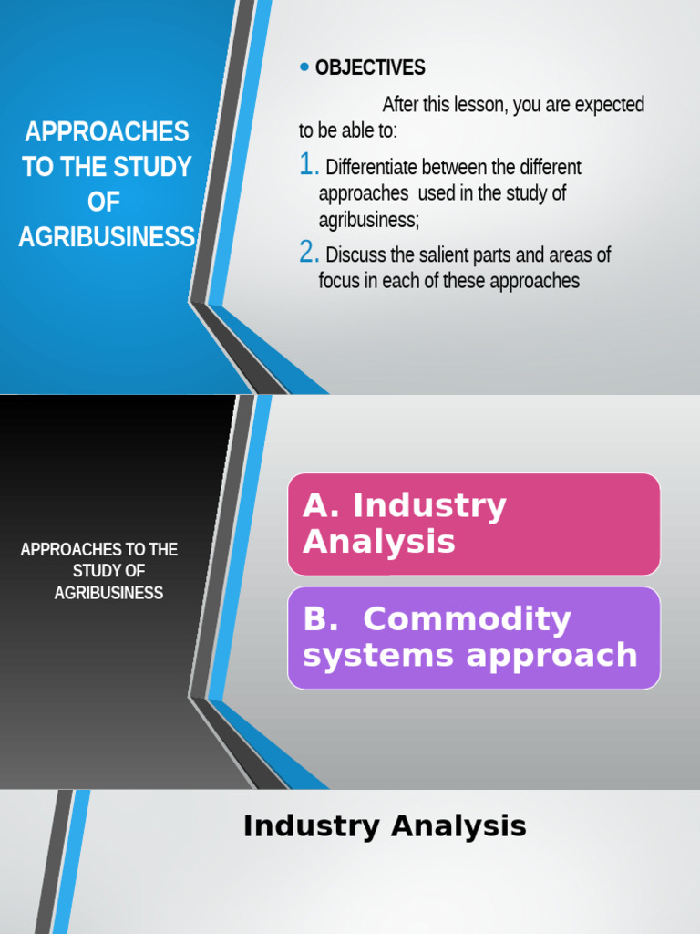 Agribusiness Study Approaches Explained | PDF | Agriculture | Starbucks