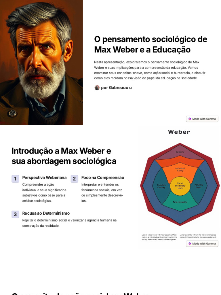 Weber e a Educação: Ação e Burocracia | PDF | Sociologia | Max Weber