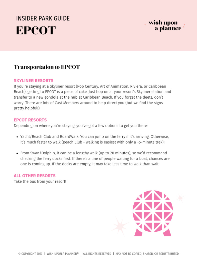 EPCOT Insider Guide (VIP) | PDF