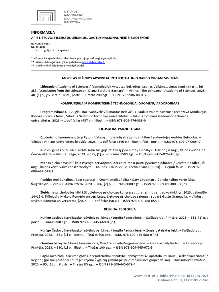 Informacija: WWW - Ibiblioteka.lt | PDF