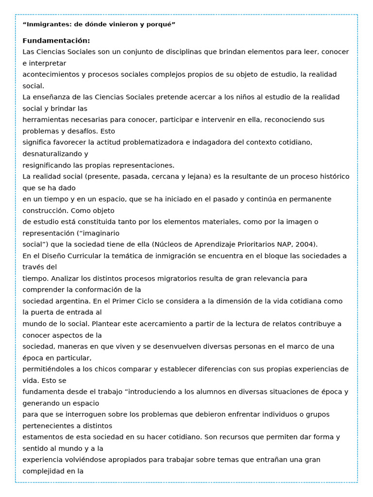 Actividades sobre Inmigración para Niños | PDF | Sociedad | Migración ...