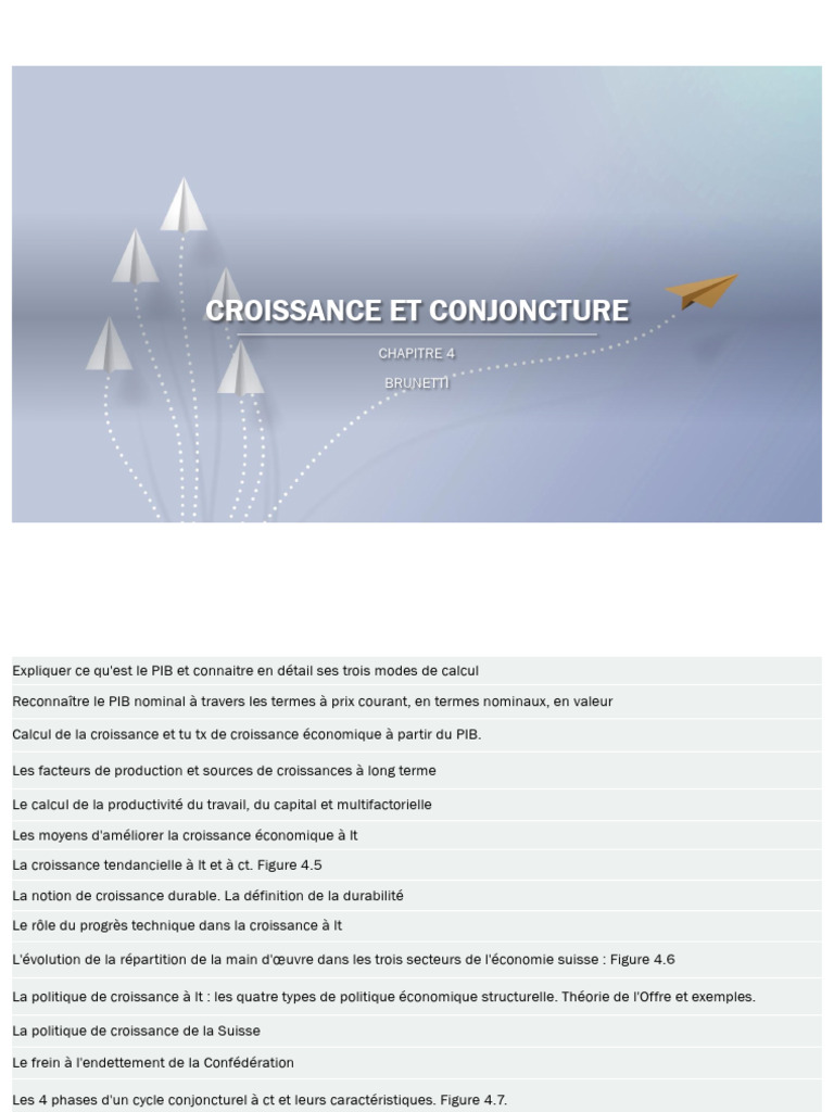 PIB et Croissance Économique en Suisse | PDF | Produit intérieur brut ...