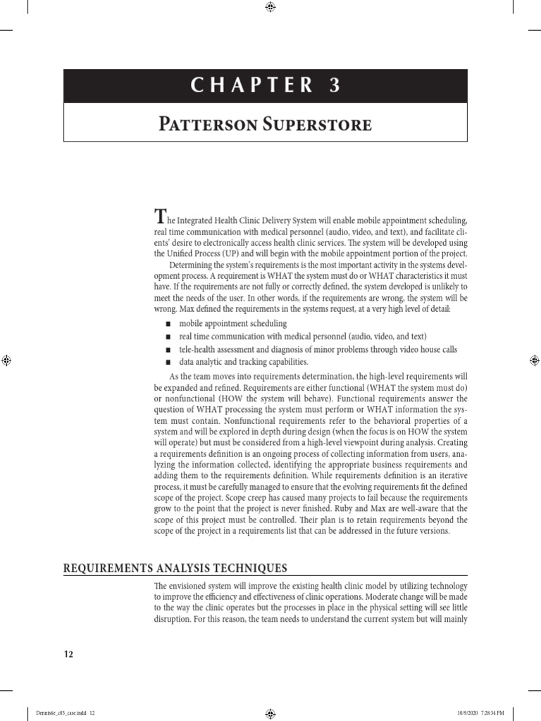 Requirements Analysis Example (Dennis Et Al, 2021 UML 6th) | PDF ...