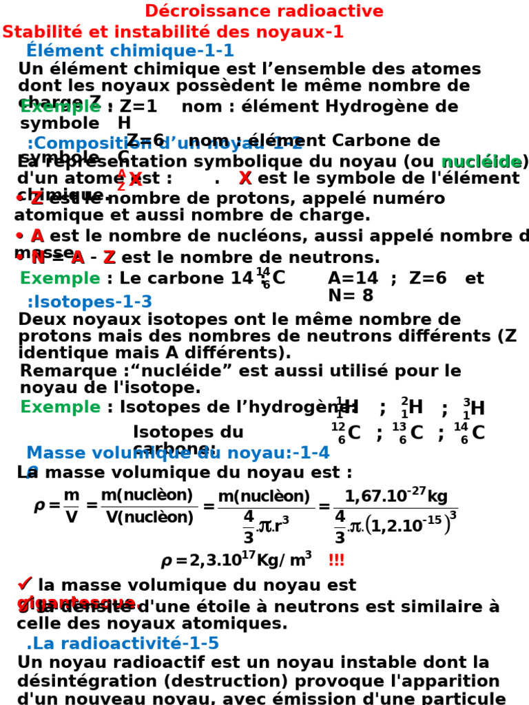 Comprendre la radioactivité et ses lois | PDF | Noyau atomique ...