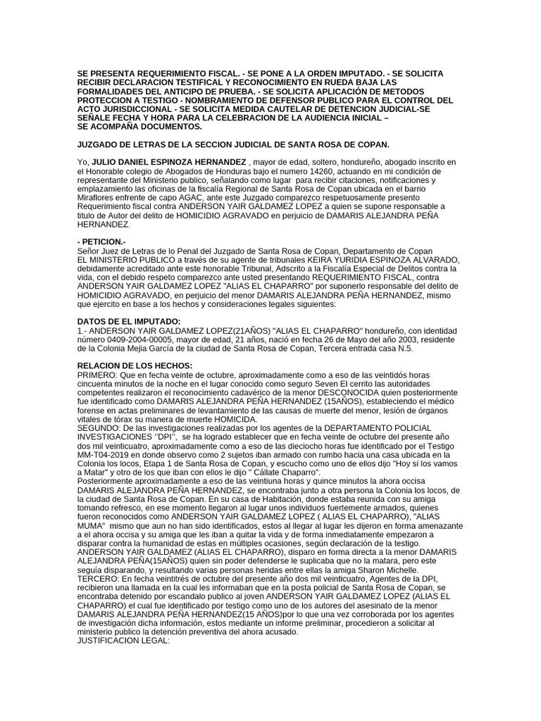 Audiencia Penal | PDF | Fiscal | Testigo