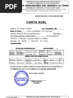 FORMATO MODELO EJEMPLO CARTA DE RESIDENCIA DEL BARRIO LA TOMA