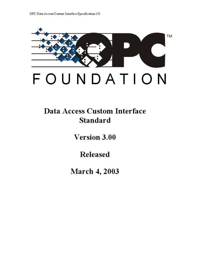 OPC DA 3.00 Specification | PDF | Component Object Model ...