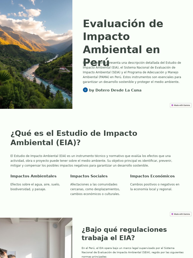 Evaluación de Impacto Ambiental en Perú | PDF | Evaluación de impacto ...