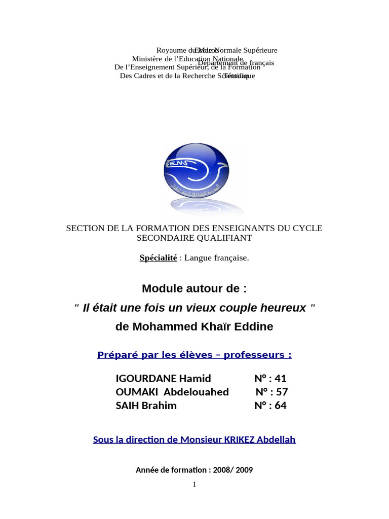Module de formation : Langue française | PDF | Pédagogie | Sommeil