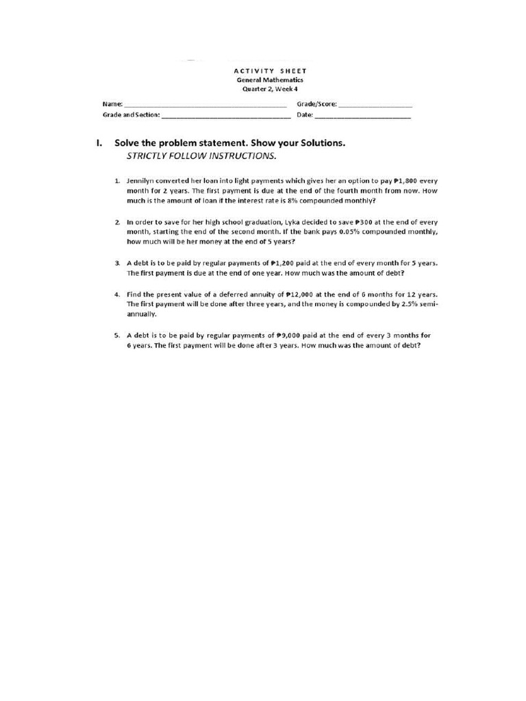 1 | PDF | Interest | Present Value