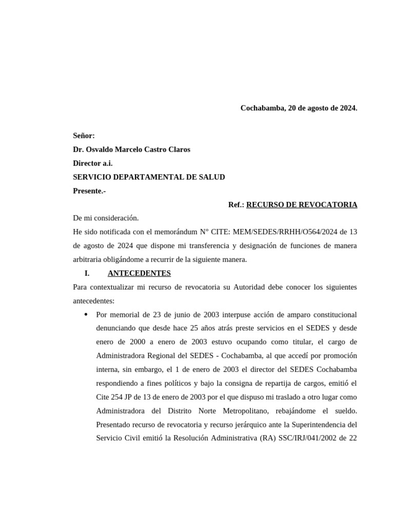 Revoca Maria Elena | PDF | Hospital | Violencia