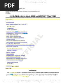 USP-NF 1117 Microbiological Best Laboratory Practices