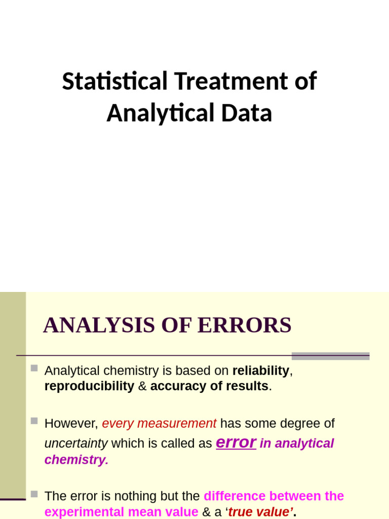 Understanding Errors in Analytical Chemistry | PDF | Accuracy And ...