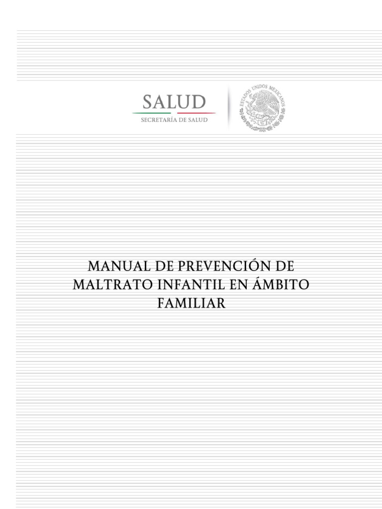 Manual Prevención de Maltrato Infantil en Ámbito Familiar | PDF | Abuso ...