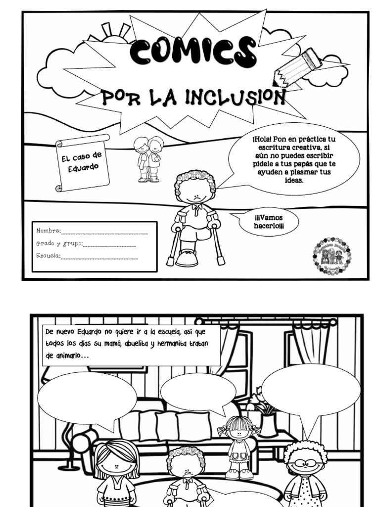 Historieta sobre inclusión escolar | PDF | Relaciones personales ...
