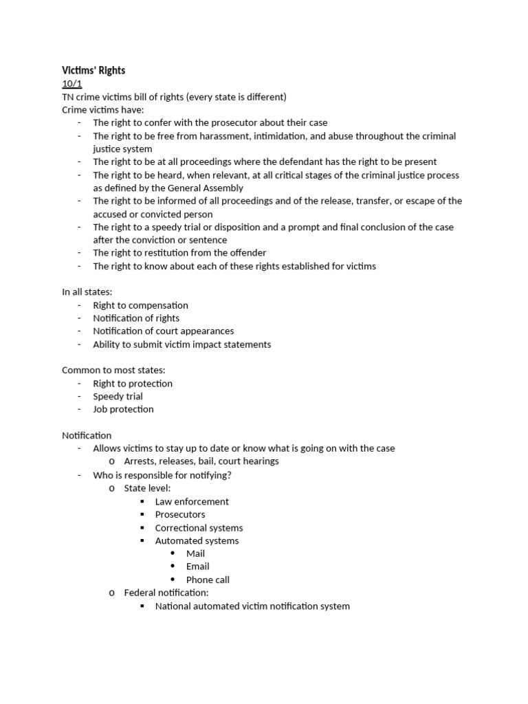 Victims Rights - 10:1-10:3 | PDF | Lawsuit | Crimes