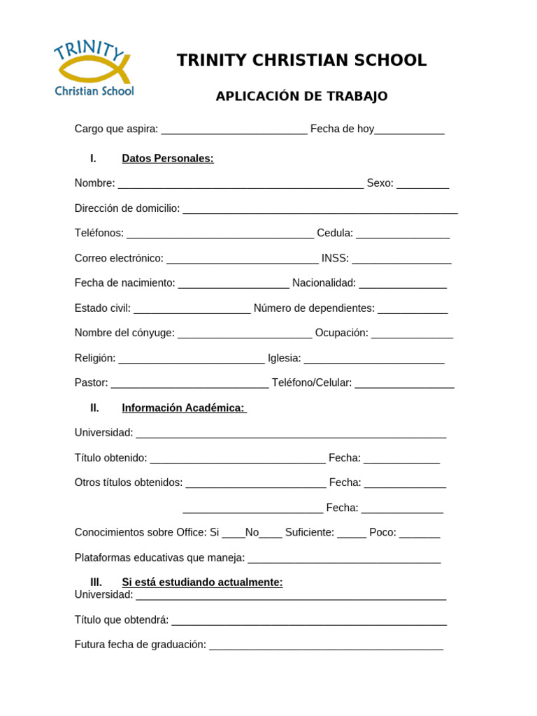 Aplicacion de trabajo pdf