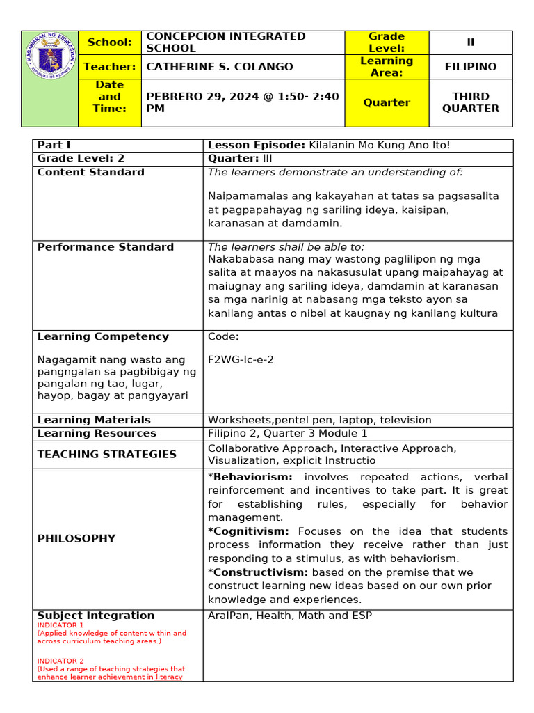 CO 3 Final | PDF | Learning | Constructivism (Philosophy Of Education)