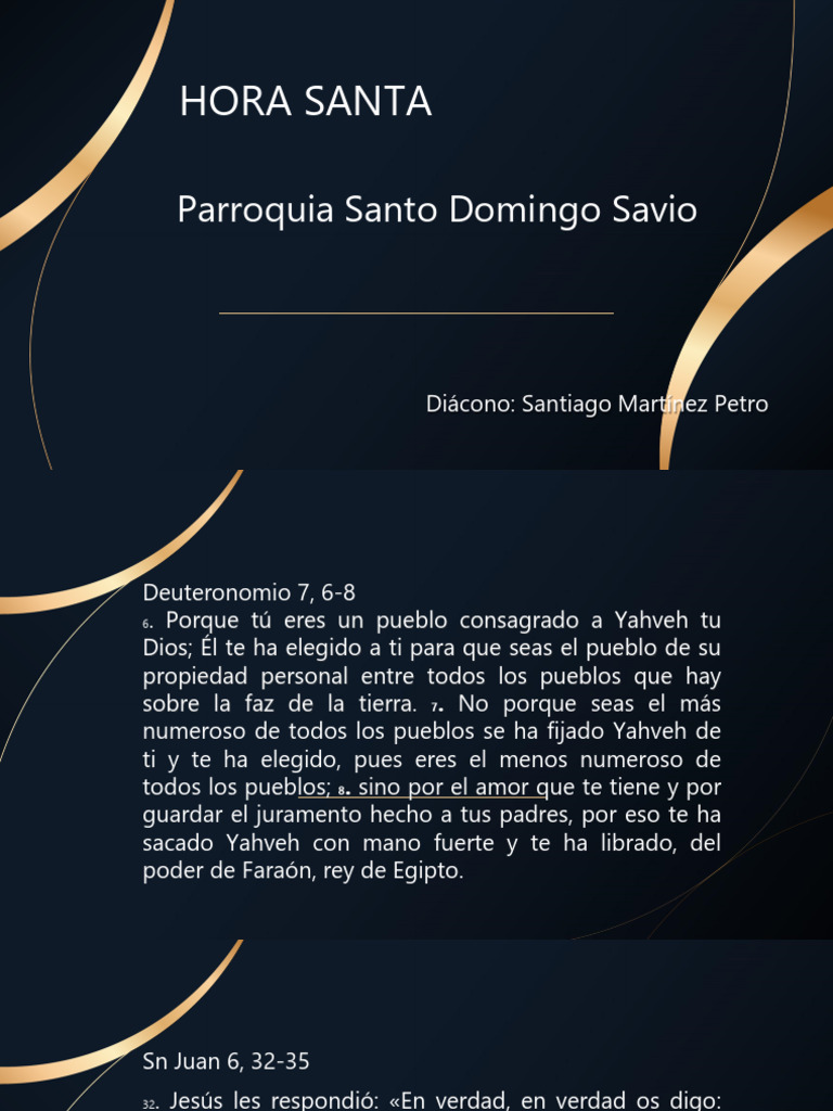 Guía de la Hora Santa y Adoración | PDF | eucaristía | Oración