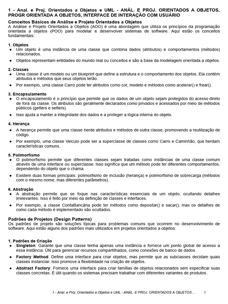 Análise e Projeto Orientados a Objetos | PDF | Linguagem de modelagem ...