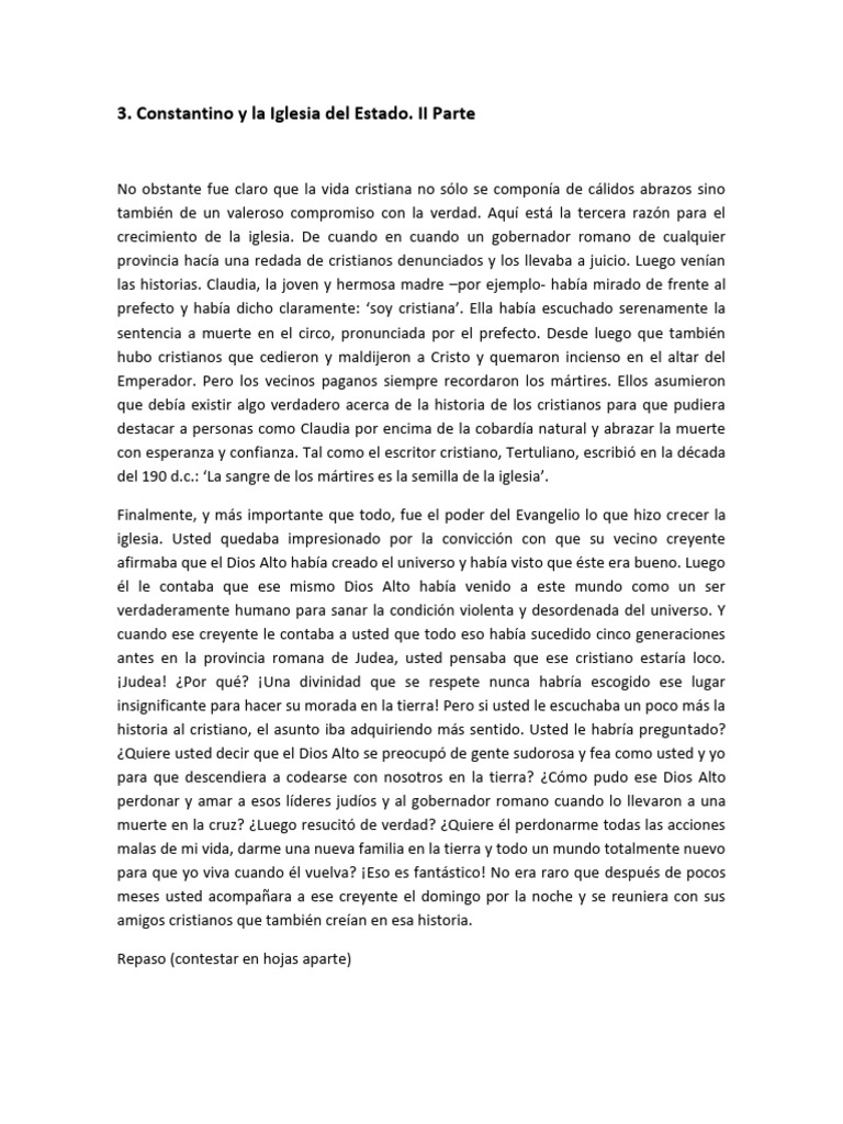 Constantino y el auge del cristianismo | PDF | Constantino el grande ...