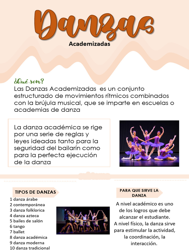 Tipos y Funciones de Danzas Academizadas | PDF | Bailes | Las artes ...
