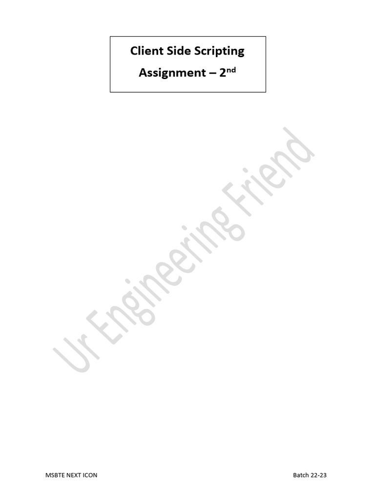 CSS Assignment 2nd - Ur Engineering Friend | PDF | Teaching Methods ...