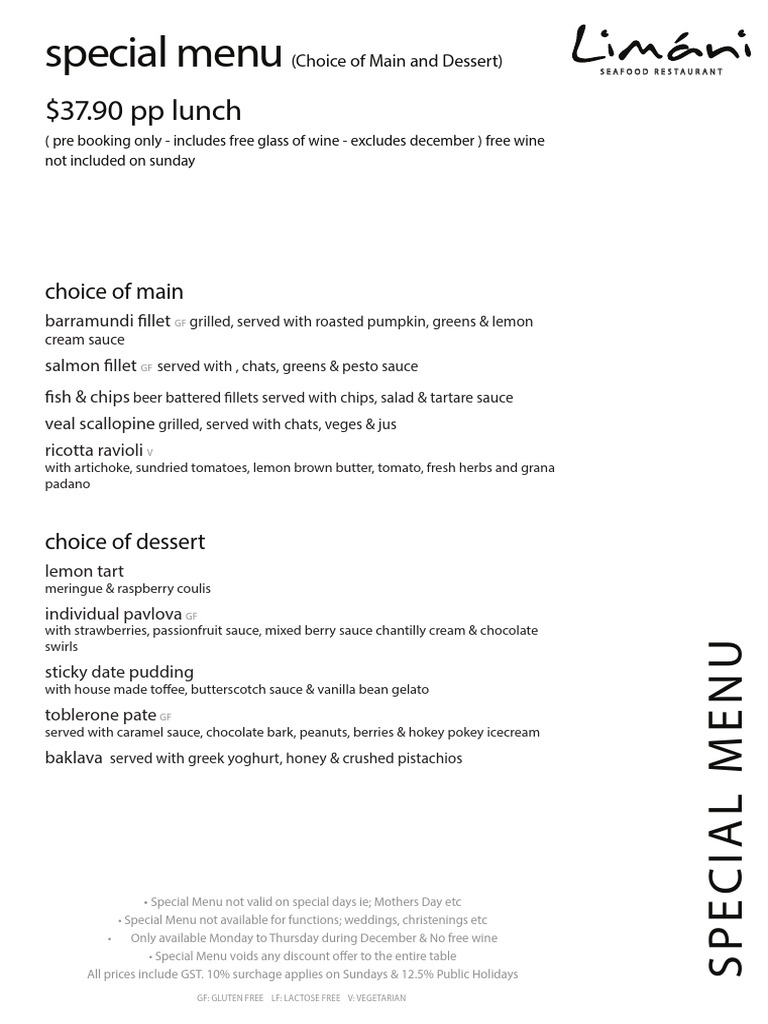 Limani menu special pdf