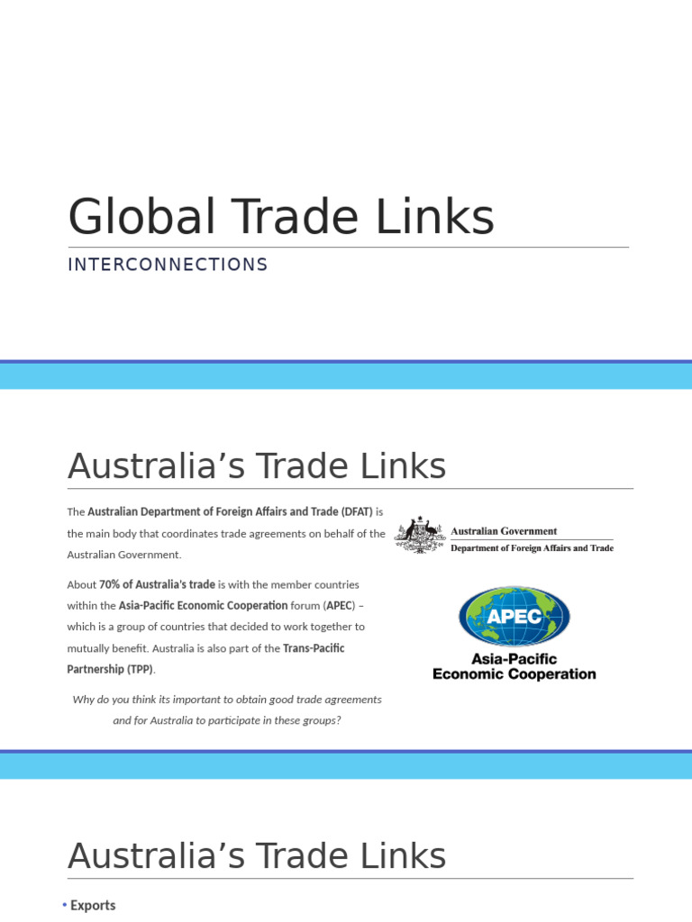 Australia’s Trade Links and Agreements | PDF | Exports | Asia Pacific ...