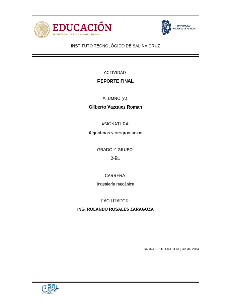 PORTADA | PDF | Algoritmos | Programación de computadoras