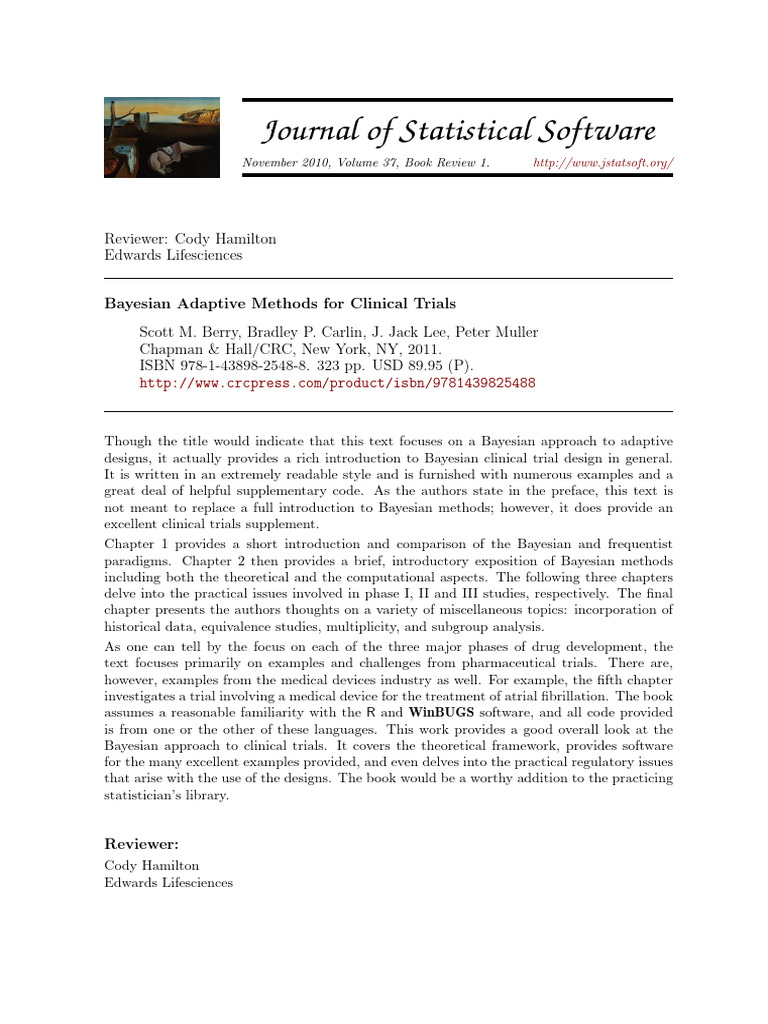Review of Bayesian Adaptive Methods | PDF | Clinical Trial | Statistics