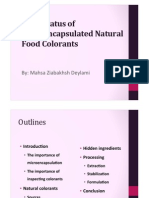 Halal Status of Microencapsulated Natural Food Colorants