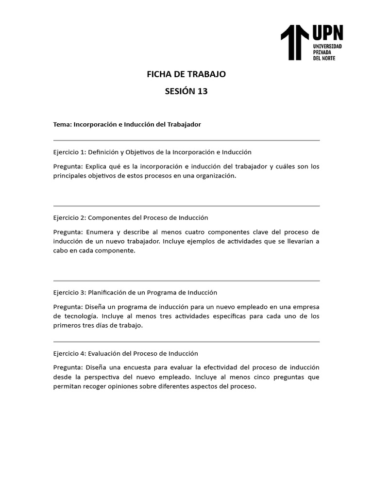 Ficha de Trabajo 13 | PDF
