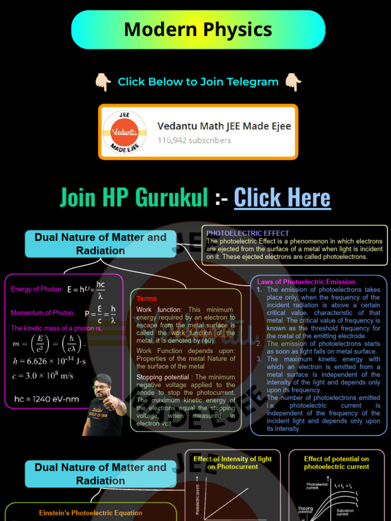 Modern Physics: Join HP Gurukul | PDF | Photoelectric Effect | Atomic ...