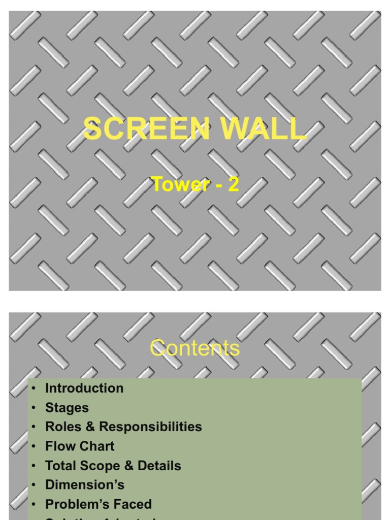 Steel Structure Screen Wall Design | PDF | Column | Structural Steel