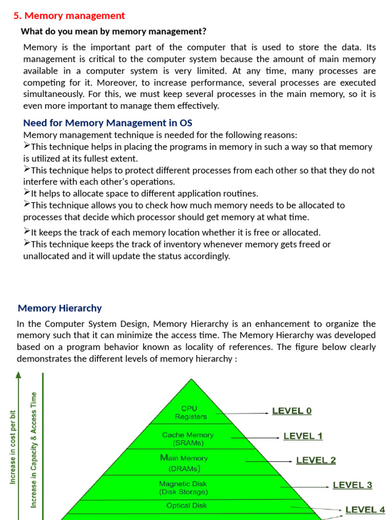 Understanding Memory Management Techniques | PDF | Computer Data ...