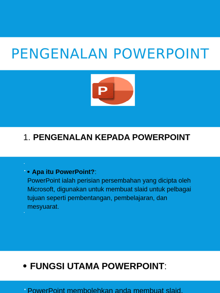 Pengenalan Powerpoint Kelab Pdf Komputer Teknologi Rekayasa