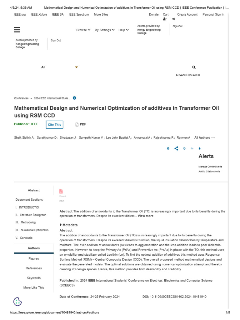 Transformer Oil Additives Optimization | PDF | Electrical Engineering ...