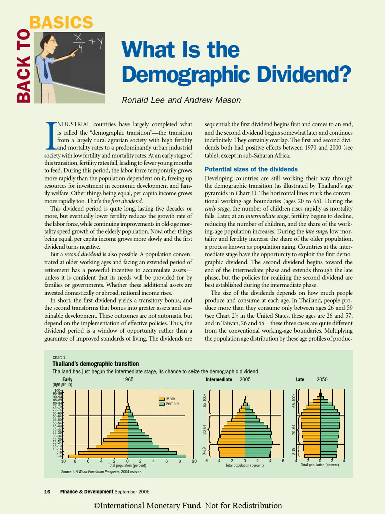Understanding the Demographic Dividend | PDF | Dividend | Economics