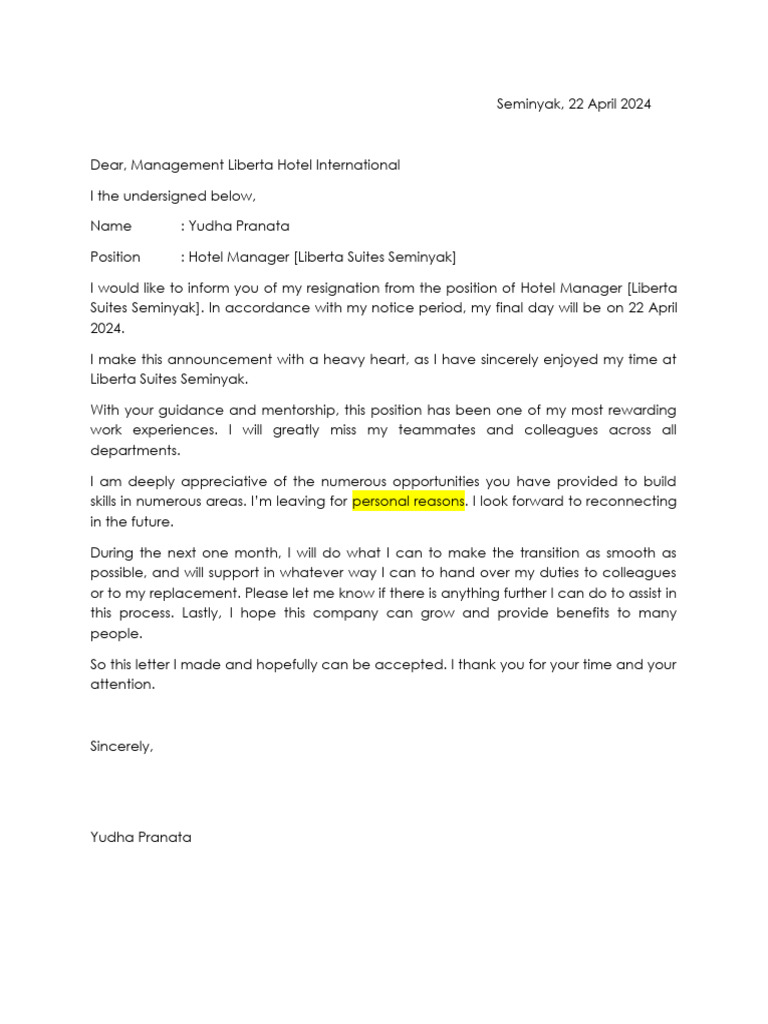 Resignation | PDF