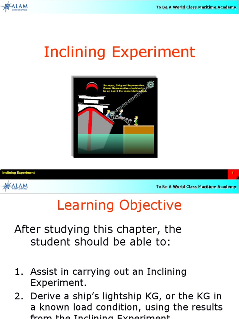 Inclining Experiment PDF Ships Pendulum