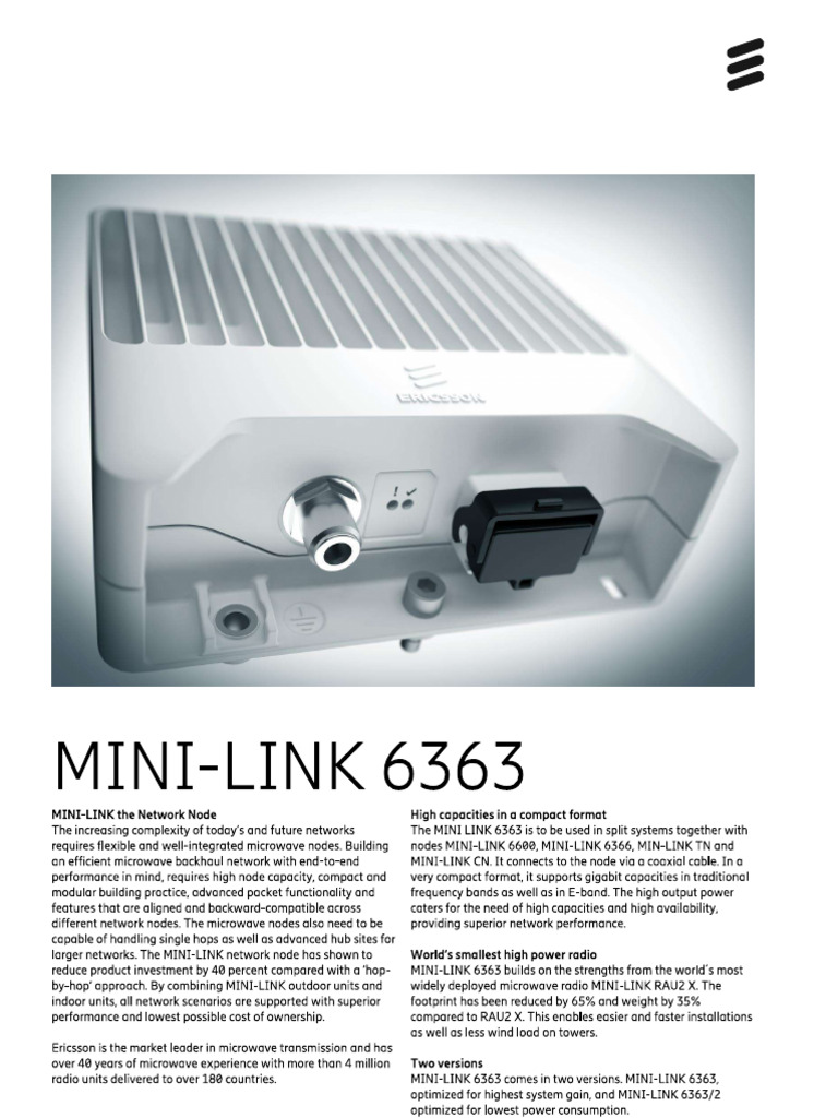 Ericson Mini-Link 6363 18G | PDF