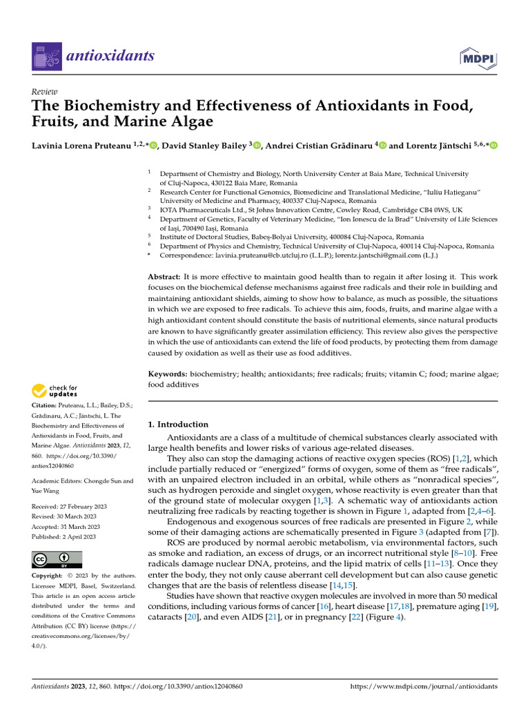 2.effect Plant Food | PDF | Antioxidant | Reactive Oxygen Species