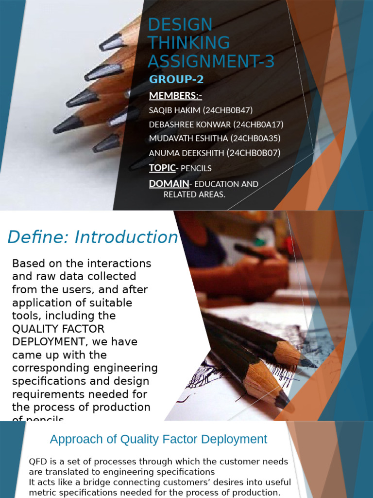Pencils Design Thinking Assignment | PDF