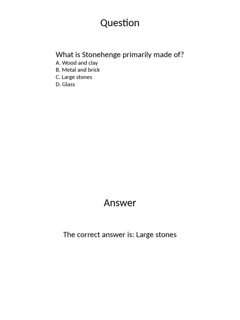 Image Result For Preguntas Sobre La Historia De Stonehenge Quiz