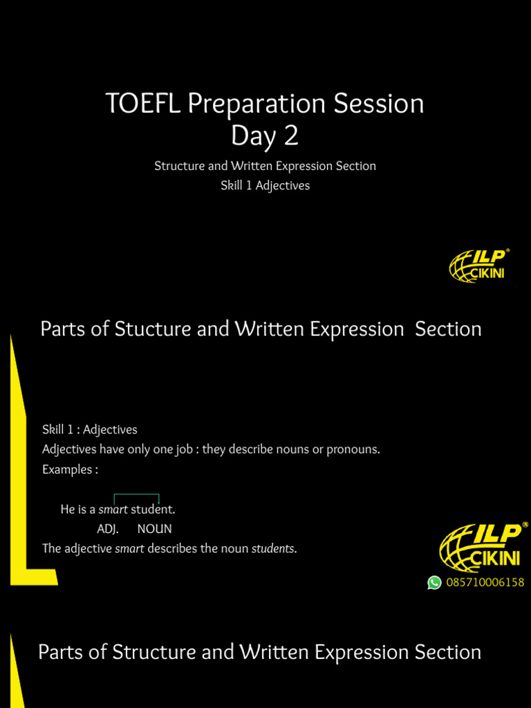 Day2 (1) Toefl Prep | PDF | Language Arts & Discipline