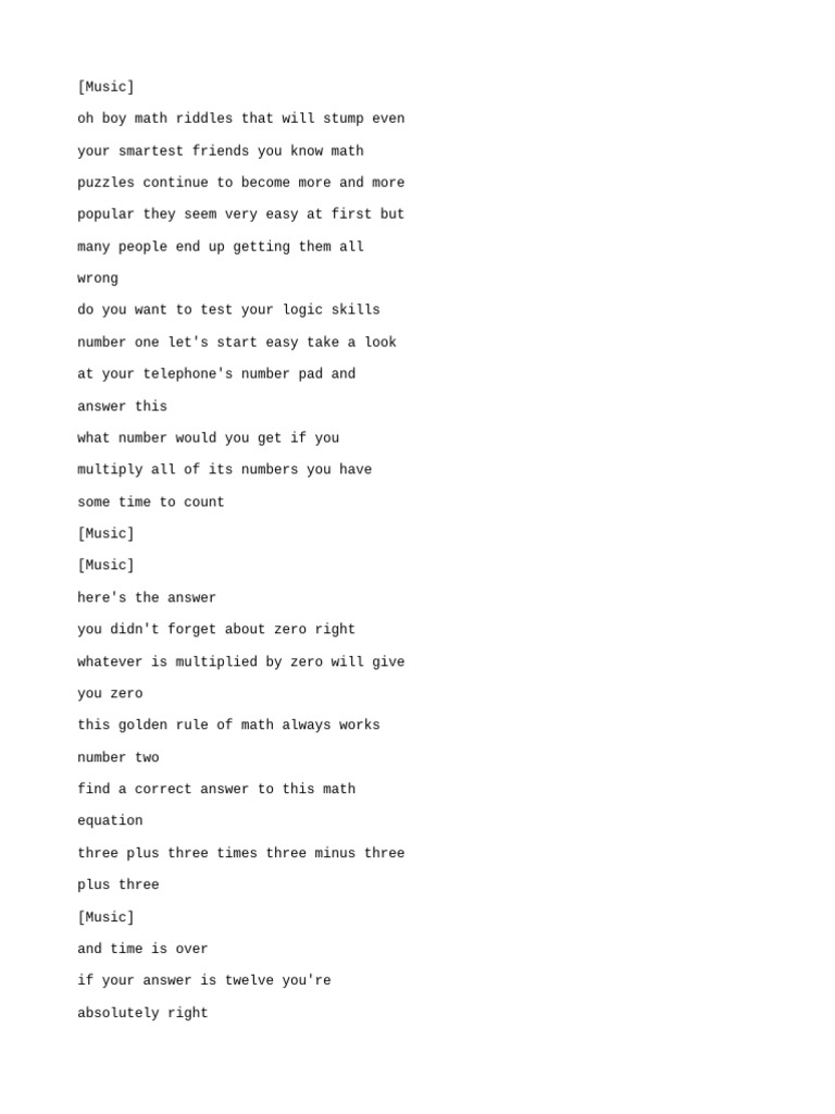 9 Math Riddles That'Ll Stump Even Your Smartest Friends (English (Auto ...